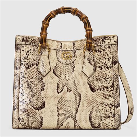 Gucci Diana small python tote bag 